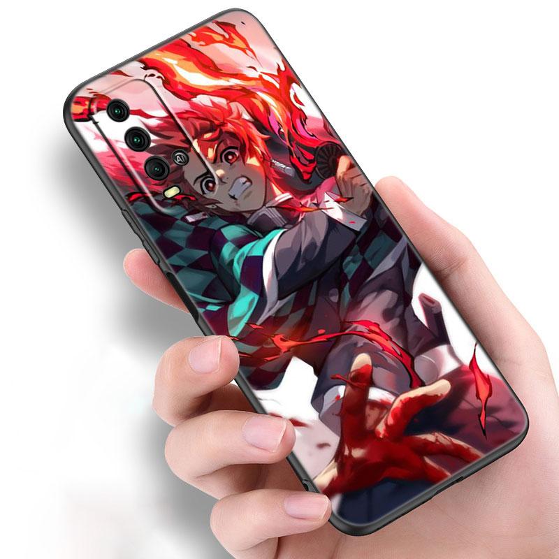 Чехол для телефона «Аниме Demon Slayer Kamado Tanjirou» для Xiaomi Redmi Note 11 10 9 8 T Pro 10S 5G 9A 9C 9S, мягкий черный чехол из ТПУ