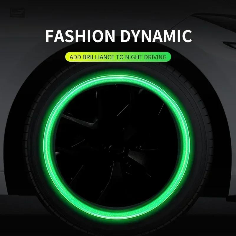 CSB1 4pcs Car Tyre Valve Stem Luminous Caps Fluorescent Decor For Mercedes Benz B/C/E/S Class A Class C200L GLC GLE CLA Accessories