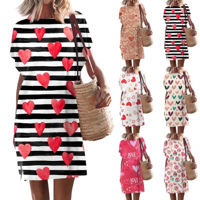 Женские повседневные однотонные пуловеры с круглым вырезом и короткими рукавами, платья с разрезом