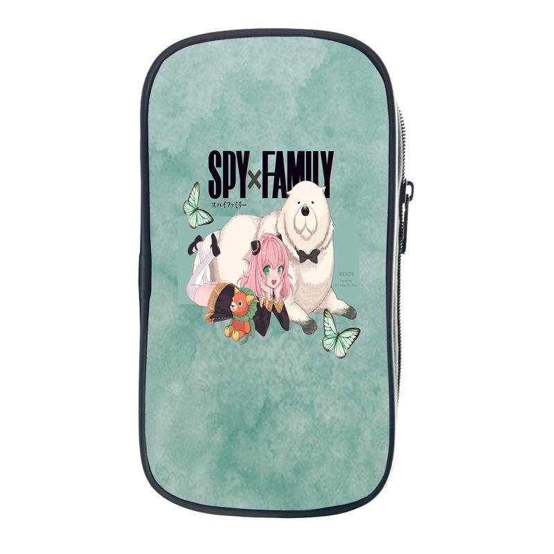 Семейный портативный пенал Spy X с героями мультфильмов Anya Forger, детская канцелярская сумка, большая вместительная сумка для хранения, школьная сумка-карандаш