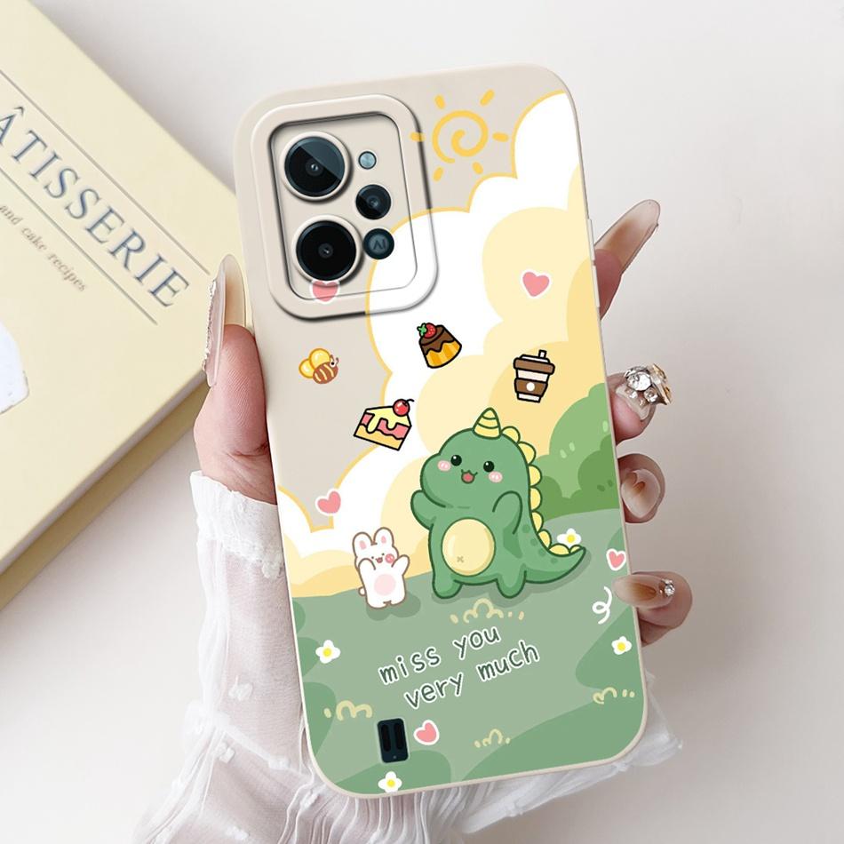 Чехол для Realme C31 RealmeC31 C 31 4G RMX3501 2022 Милый Мультяшный Защита Камеры Ударопрочный Мягкий Силиконовый Чехлы для Телефона