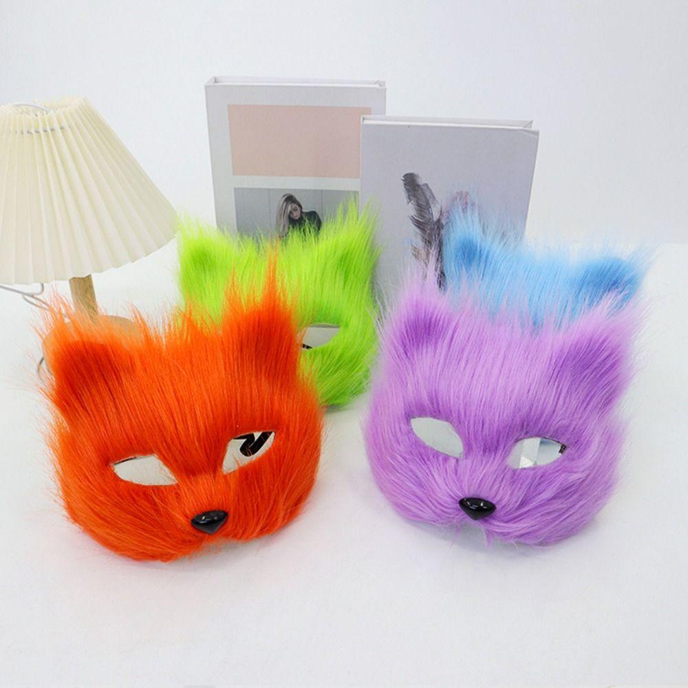 Realistic Half Face Mask Cartoon Masquerade Mask Ghost House Decor Eye Mask  Costume Party Supplies