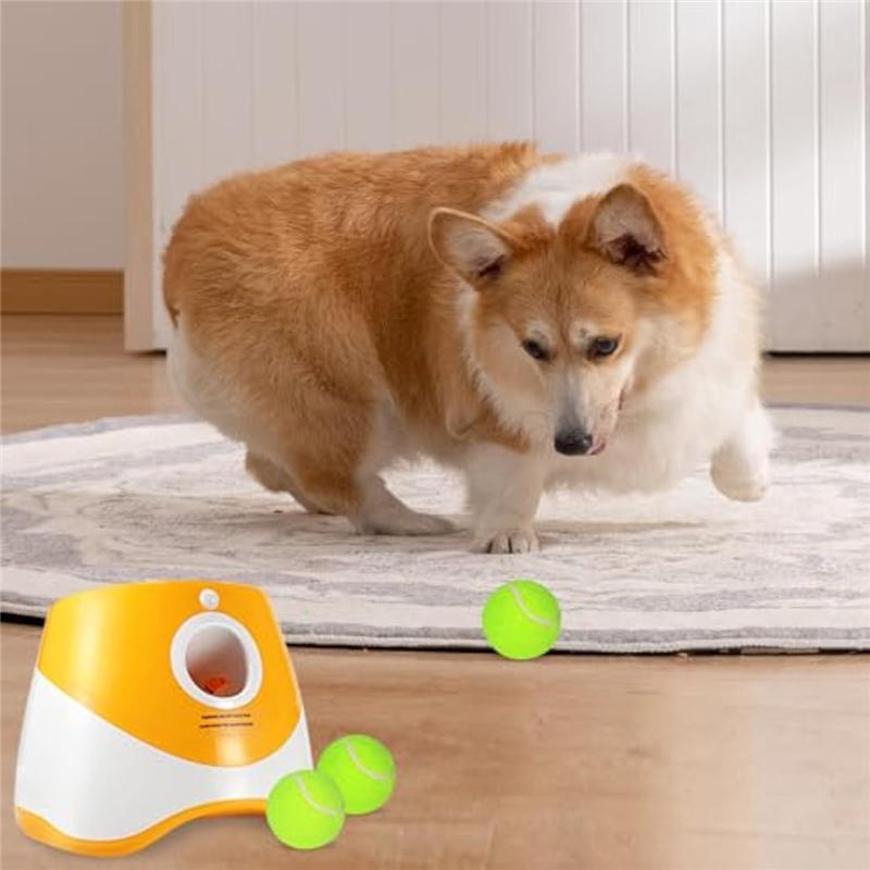Dog Tennis Launcher Automatic Chase For Pet Dogs Mini Tennis Throwing Pinball Machine Rechargeable Fun Interactive Throw
