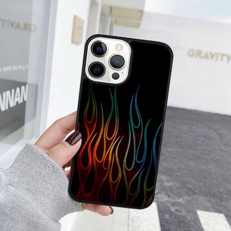 Матовый Чехол с Пламенем для iPhone 17 Air 15 16 Чехол 11 13 14 Pro Max 12 Plus Max Fundas