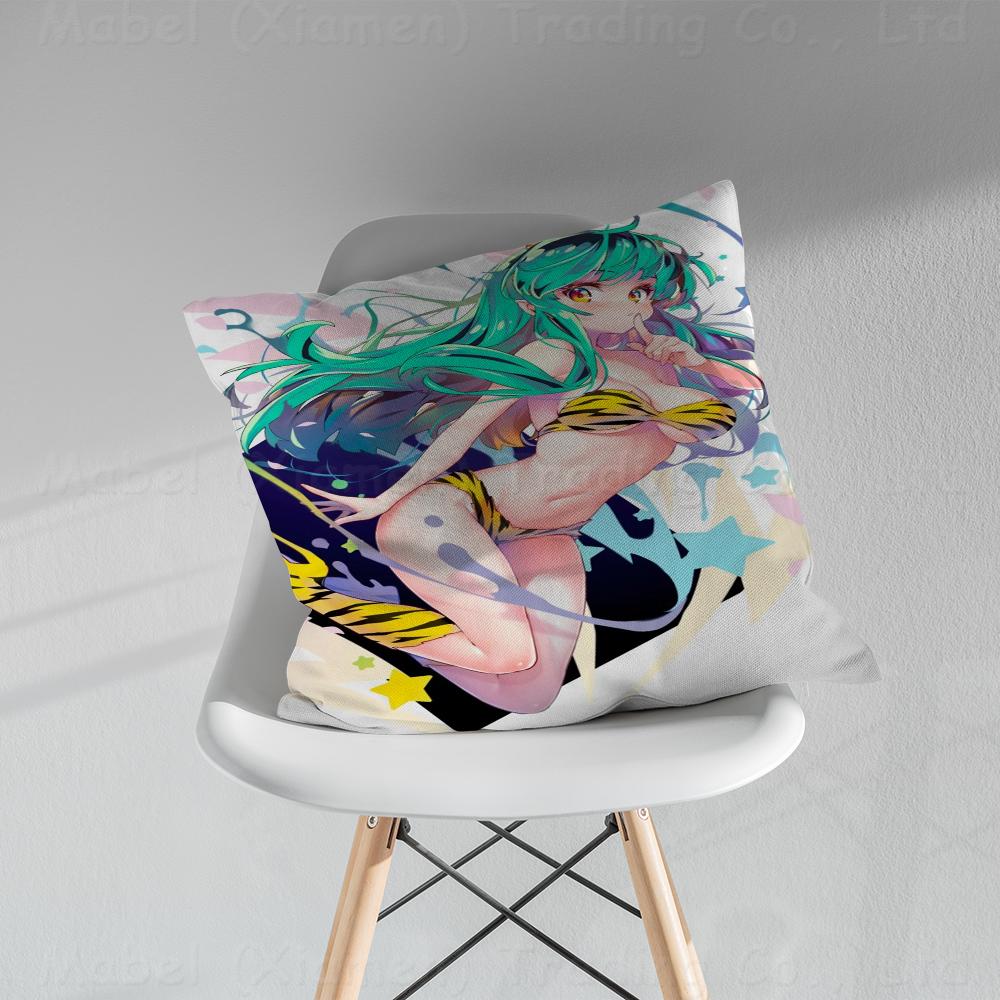 Urusei Yatsura Anime Office Cushion Pillowcase Car Cushion CoverXCM Lumbar Pillowcase Sofa Pillowcover