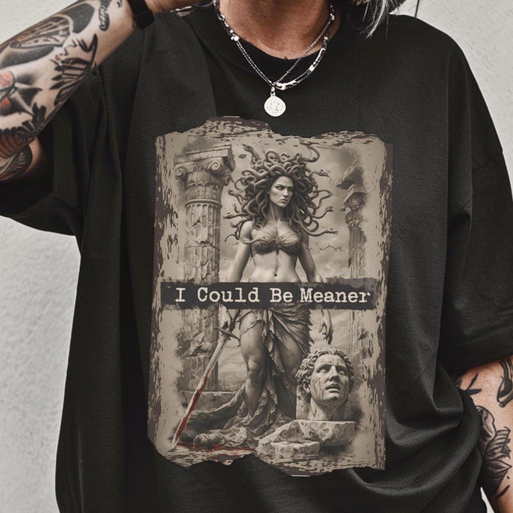 Medusa Feminist T-Shirt: Mythcore Womens Empowerment Tee