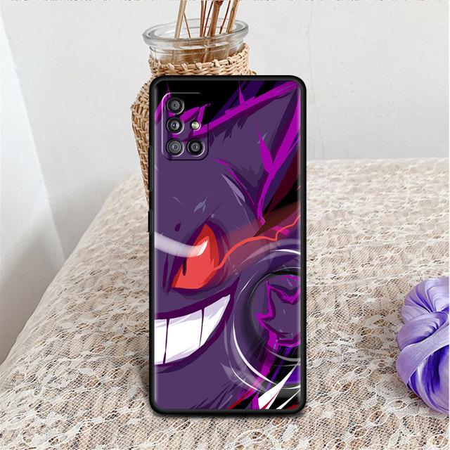 Чехол для телефона Samsung Galaxy A52 A32 A21s A12 A73 A13 A51 A71 A53 A41 A72 A50 A22 A11, черный мягкий чехол Pokemon Cool Gengar