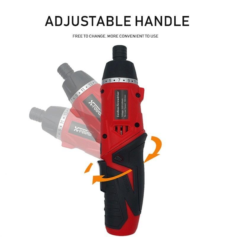 Беспроводная электрическая отвертка Мини 3,6 В Бытовая аккумуляторная отвертка с поворотной ручкой и светодиодным фонариком для дома Diy