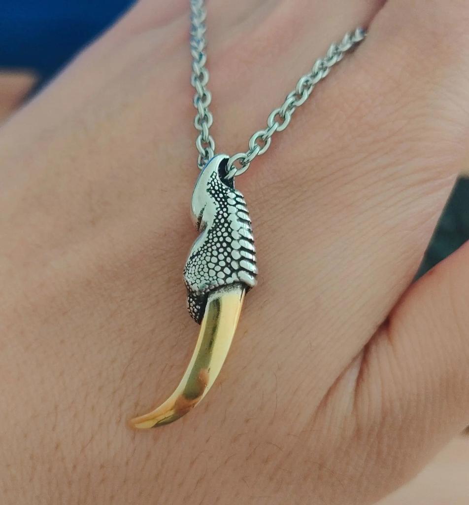 Retro Ethnic Chinese Zodiac Dragon Pendant Gold Color Necklace Men and Women Punk Style Jewelry Gift