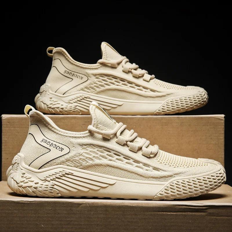 2024 Новые летние мужские кроссовки, модные дышащие кроссовки на платформе, сетчатые спортивные легкие женские повседневные вулканизированные туфли для мужчин