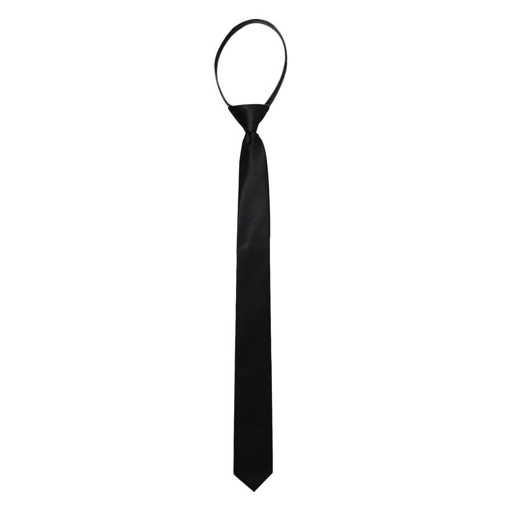 Униформа JK Girls Black Simple On Tie Галстук безопасности Униформа Костюм Галстуки Ленивые Галстуки Похороны Stewa O0K5