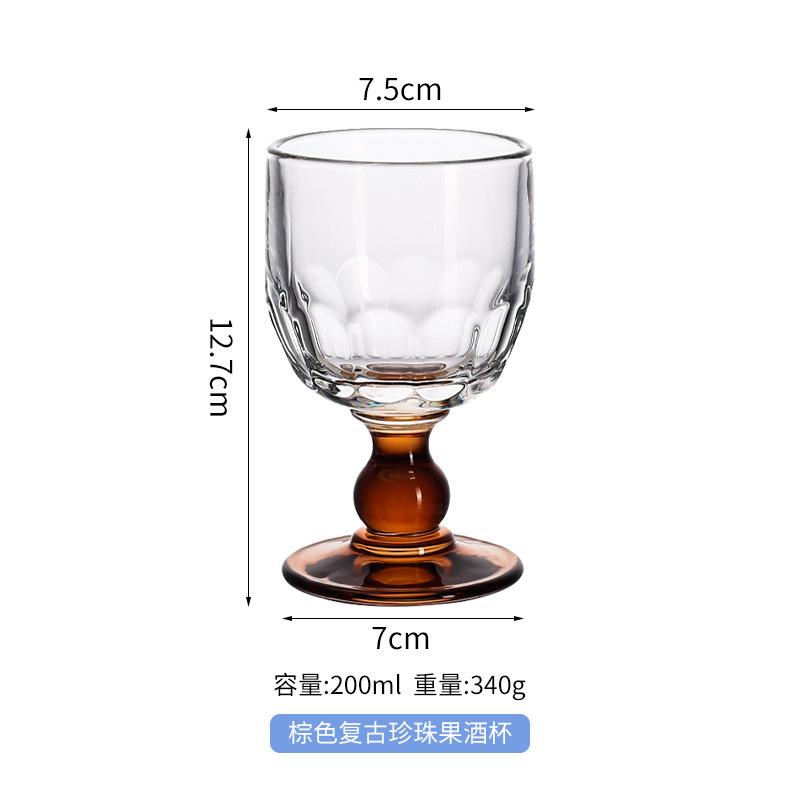 Ретро цветной бисер бокал для фруктового вина старинный кубок прозрачный маленький бокал для вина холодный напиток бокал для вина красный