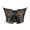 Женский strapless топ-бюстье Жаккардовый корсет Формирующее белье с косточками для вечерних вечеринок, клубной одежды