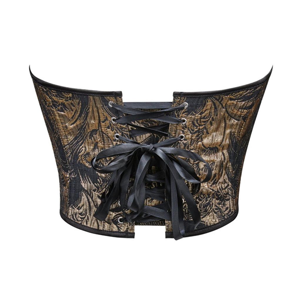 Женский strapless топ-бюстье Жаккардовый корсет Формирующее белье с косточками для вечерних вечеринок, клубной одежды
