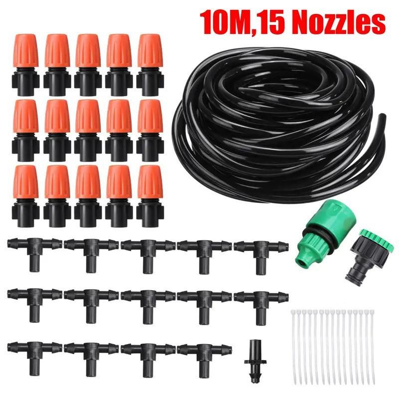 Adjustable copper atomizing nozzle set, automatic flower watering device, cooling spray set, garden irrigation tool set