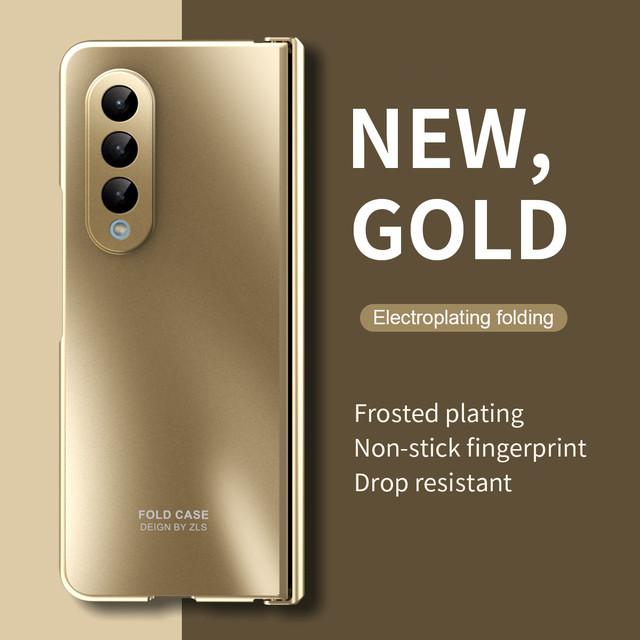 Модный складной чехол-сумка из стеклянной пленки с покрытием для Samsung Galaxy Z Fold 4 Fold5 Fold3 Fold4 Fold 5 3 2 Fold2, чехлы на весь корпус