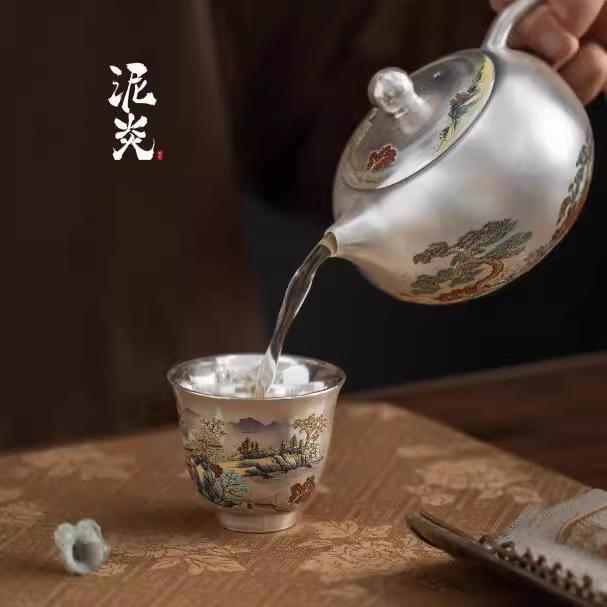 Liu Yin Songshan Bell Cup Kung Fu Tea Set Tea Cup Pu'er Single Cup Master Cup Personal Cup Small Tea Bowl Gift Box