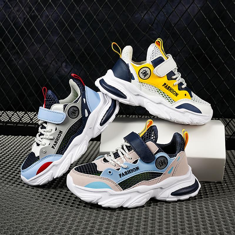 Summer Single Net Breathable Boys Sport Shoes Children Sneakers Rubber Leisure Trainers Casual Kids Sneakers Sizes 28-40