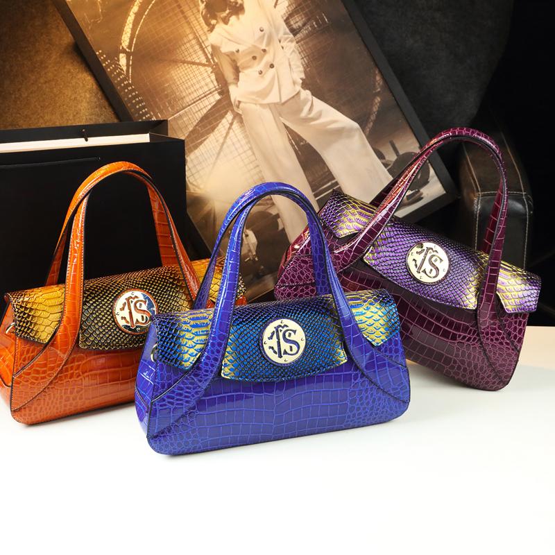 Женская сумка из натуральной кожи 2023 Роскошная мода Змеиный узор Женские сумки-тоут большой вместимости Мамины наплечные сумки кроссбоди