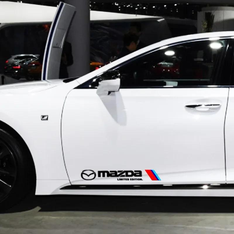 2PCS Car Side Body Sport Stickers For Mazda CX-5 CX-30 Mazda 3 Auto Decal Styling Accessories