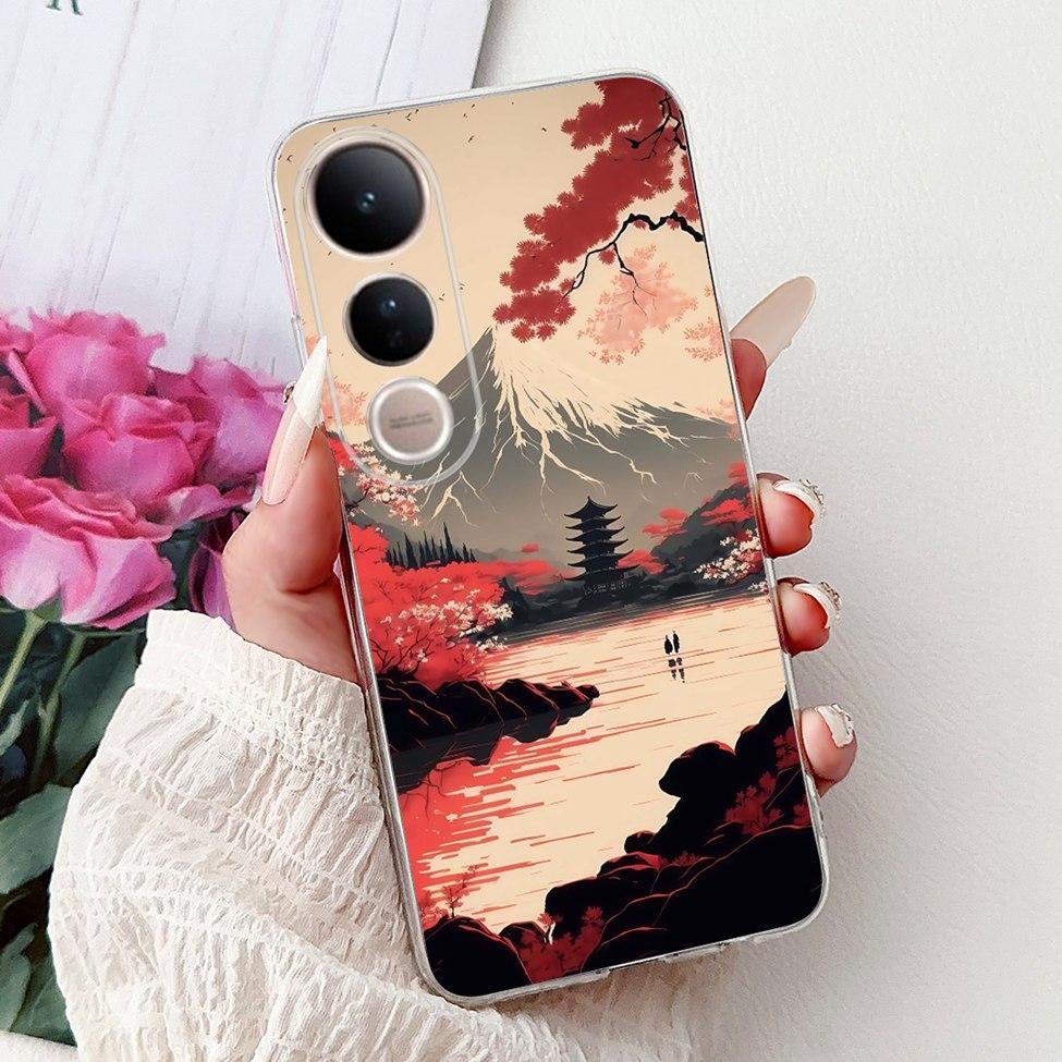 For Vivo V50 Lite 5G Case Cover Cute Cat Luxury Fashion Flowers Funny Cool Painted Back Cover For Vivo V50Lite 5G Phone Case