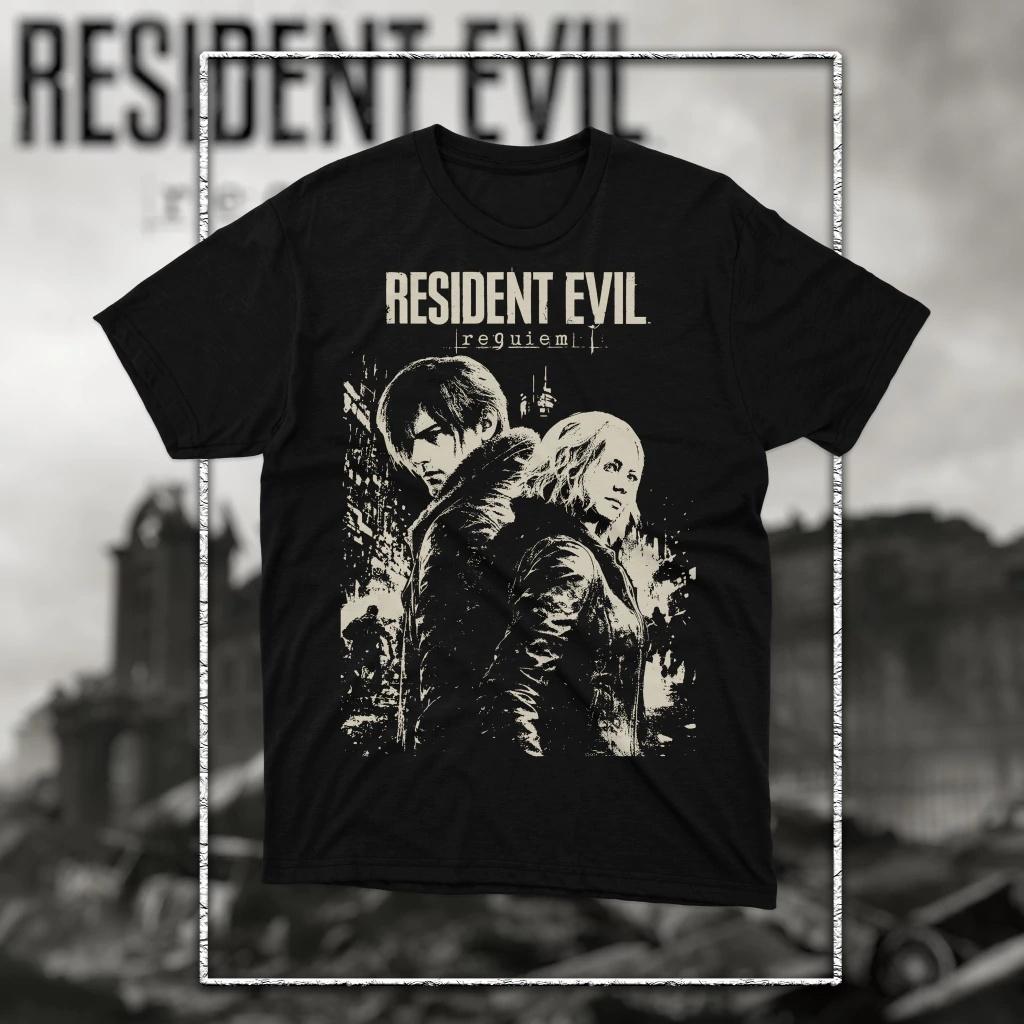 Resident Evil RE графический Модный Унисекс Футболка Унисекс Круглый вырез Хлопок Короткий рукав Yk Оверсайз Популярная Футболка Для фанатов