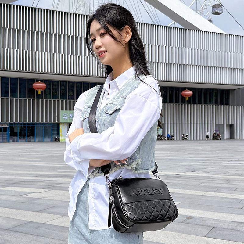 New Disney Mickey Series PU Shoulder Bag Regular Women's Black/Brown/Red BMK-71928