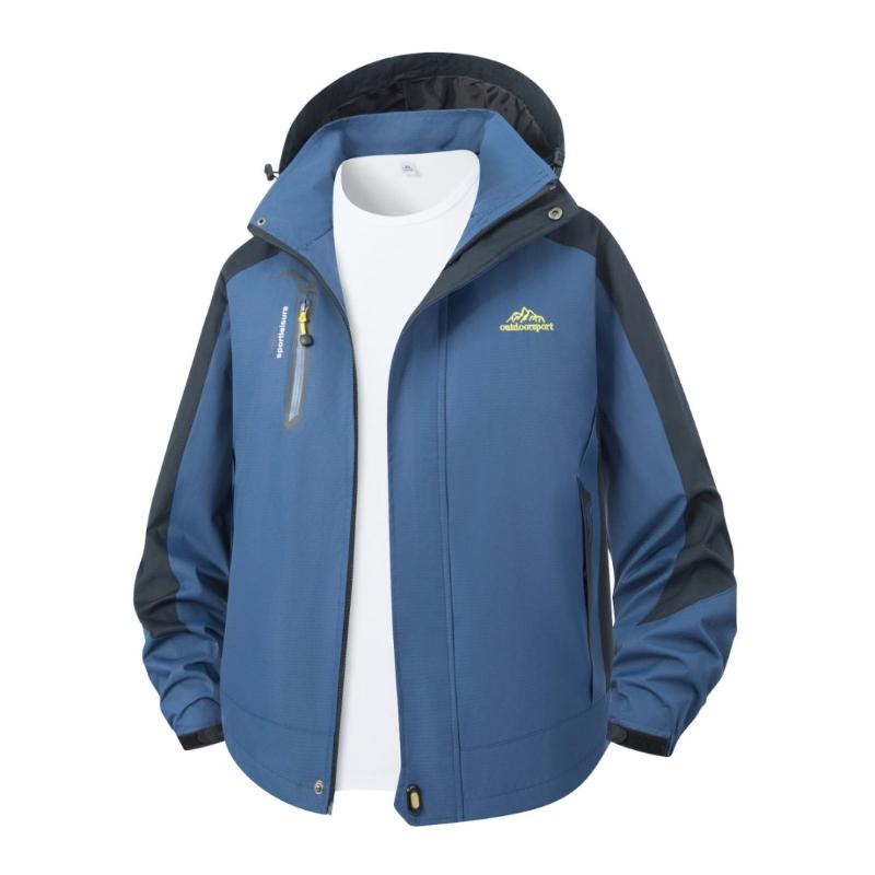 Уличная куртка-хардшелл для пар Однослойная спортивная одежда для мужчин и женщин Тонкая ветрозащитная и водонепроницаемая Демисезонная длинная куртка