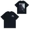 Mens Casual Short Sleeve Cotton T-Shirt With Letter Print Loose Fit Streetwear Style