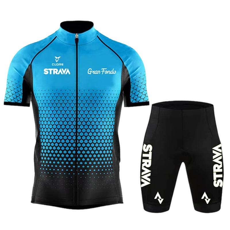 Road Bike Short-sleeved Shorts Light and Close-fitting Cycling Suit, Cycling Event Cycling Suit for Men and Women Summer Breathable Cycling Suit