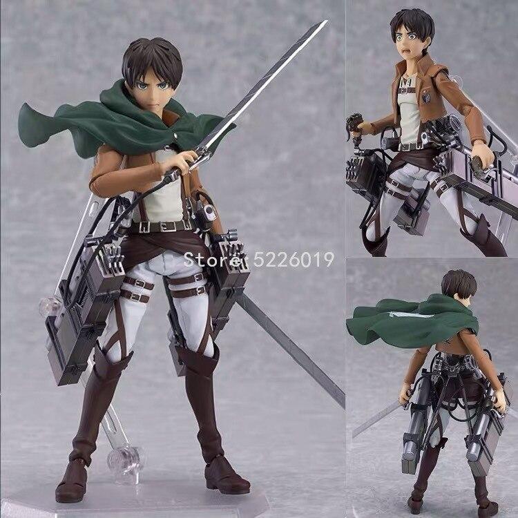 15cm Attack On Titan Anime Figure Eren Yeager Figure 203 #Mikasa Action FigureFigurine Toys