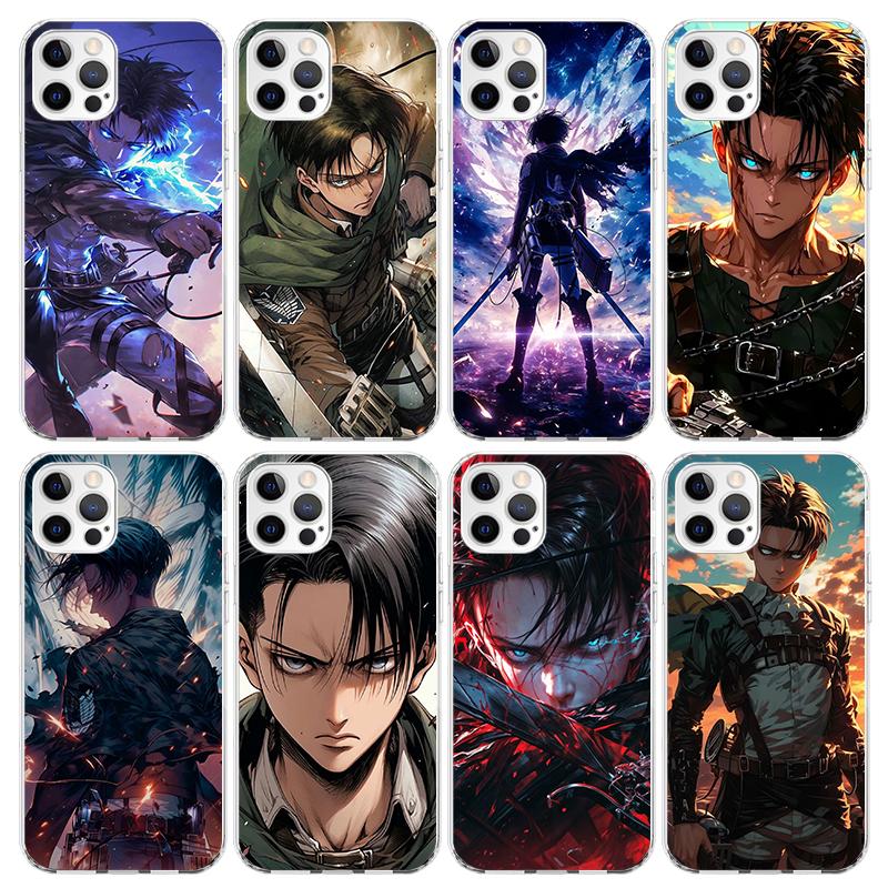 A-Attack on T-Titan Levi Phone Case For iPhone 17 Air 11 13 Mini 14 15 Plus 16 12 Pro Max 16E SE 7 8 Pattern Soft TPU Back Cover