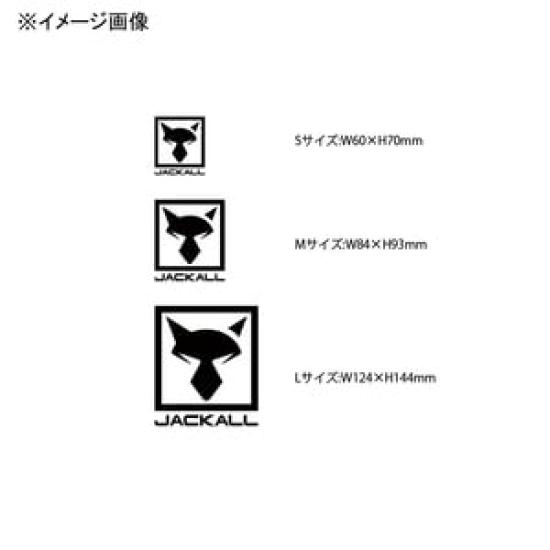 JACKALL JK Cutting Sticker, Square, Small, Black