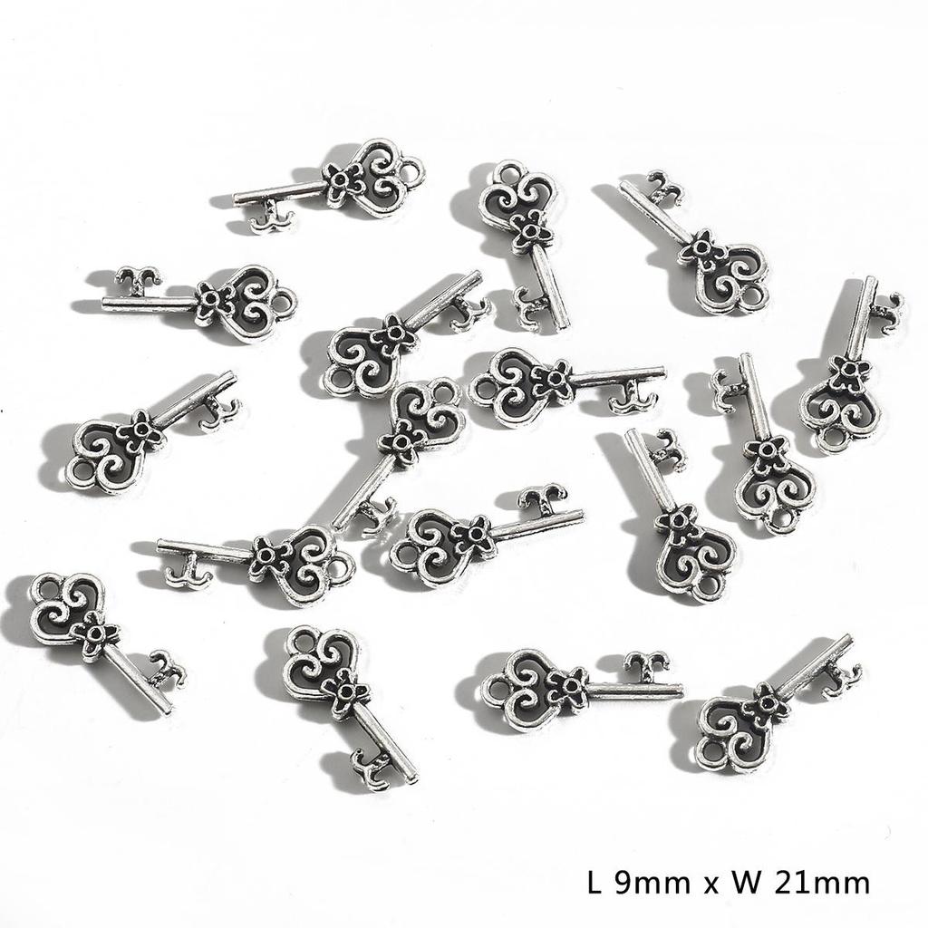20/30 шт. антикварные посеребренные подвески с замком для ключей для браслета, ожерелья, аксессуары, изготовление ювелирных изделий своими руками, ручная работа