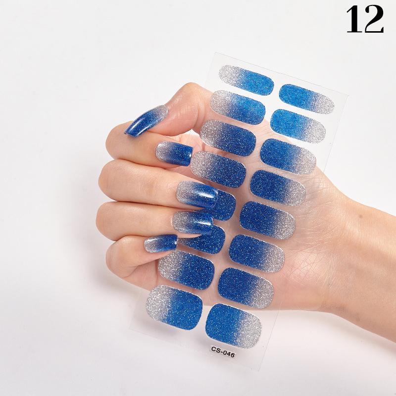 16 маленьких наклеек для ногтей, осенние и зимние однотонные наклейки для ногтей, простые водонепроницаемые наклейки для ногтей, полноцветные наклейки для дизайна ногтей