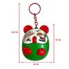 Christmas Mouse Shaped Fidget Keychain Cartoon Keys Button Squeeze Music Keychain Diy Relief Stress Keychain Pass The Time