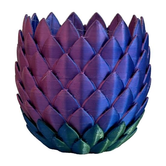 Dragon Scale Planter Pot with Drip Tray Indoor Outdoor Succulents Herb Plants Flower Pot Container with Drainage Holes Home Balcony Garden Decoration