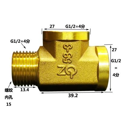 Тройник 1/2" BSP Наружный Внутренний 3-ходовой Разветвитель Латунный Фитинг Соединитель Муфта DN15 Для Дома Сада Для Воды Газа Масла Адаптер