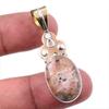 Натуральный родонит, двухцветный кулон из чистого серебра 925 пробы, размер 1,75 дюйма, O8f28