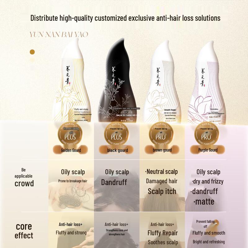 Набор шампуней Yangyuanqing Yunnan Baiyao против выпадения волос и для контроля жирности