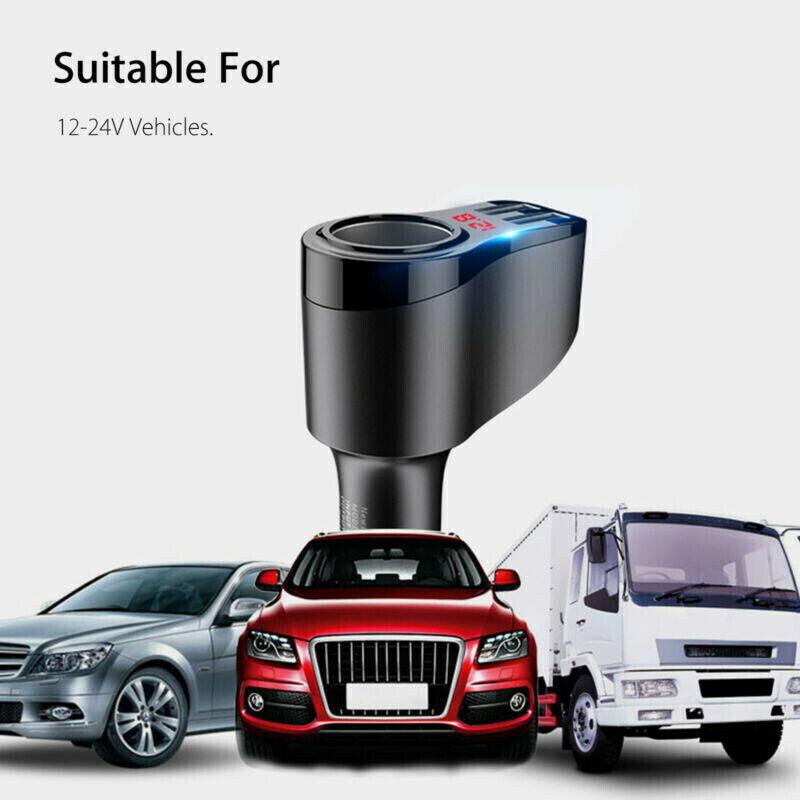 Разветвитель прикуривателя автомобиля, 2-полосный USB-адаптер с несколькими зарядными устройствами