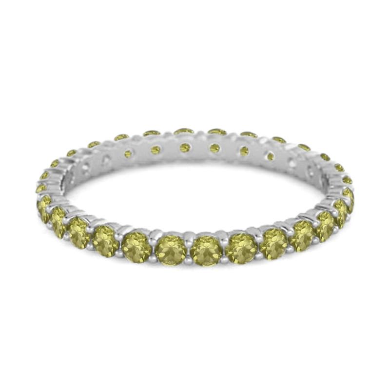 Peridot Full Eternity Ring – Sterling SilverSterling Silver