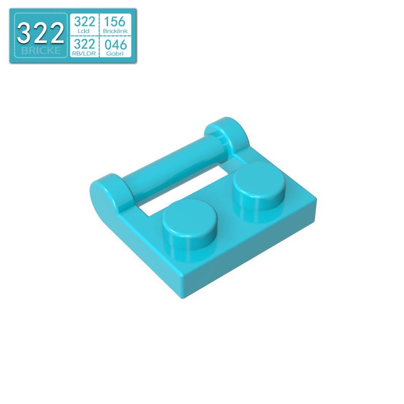 BRICKE 1x2 Hinge Plate with Side Handle, Compatible with LEGO 48336 MOC Blocks