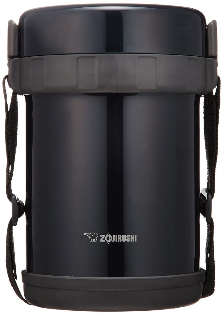 Zojirushi (ZOJIRUSHI) Insulated Stainless Steel Lunch Box, Navy Black, Holds Approximately 3 Cups of Rice (SL-GG18-BD)
