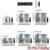2D flat printing 2pcs Curtains Anime City Street Scene People Traffic Digital Printed Polyester Drapes Birthday Party Perfect