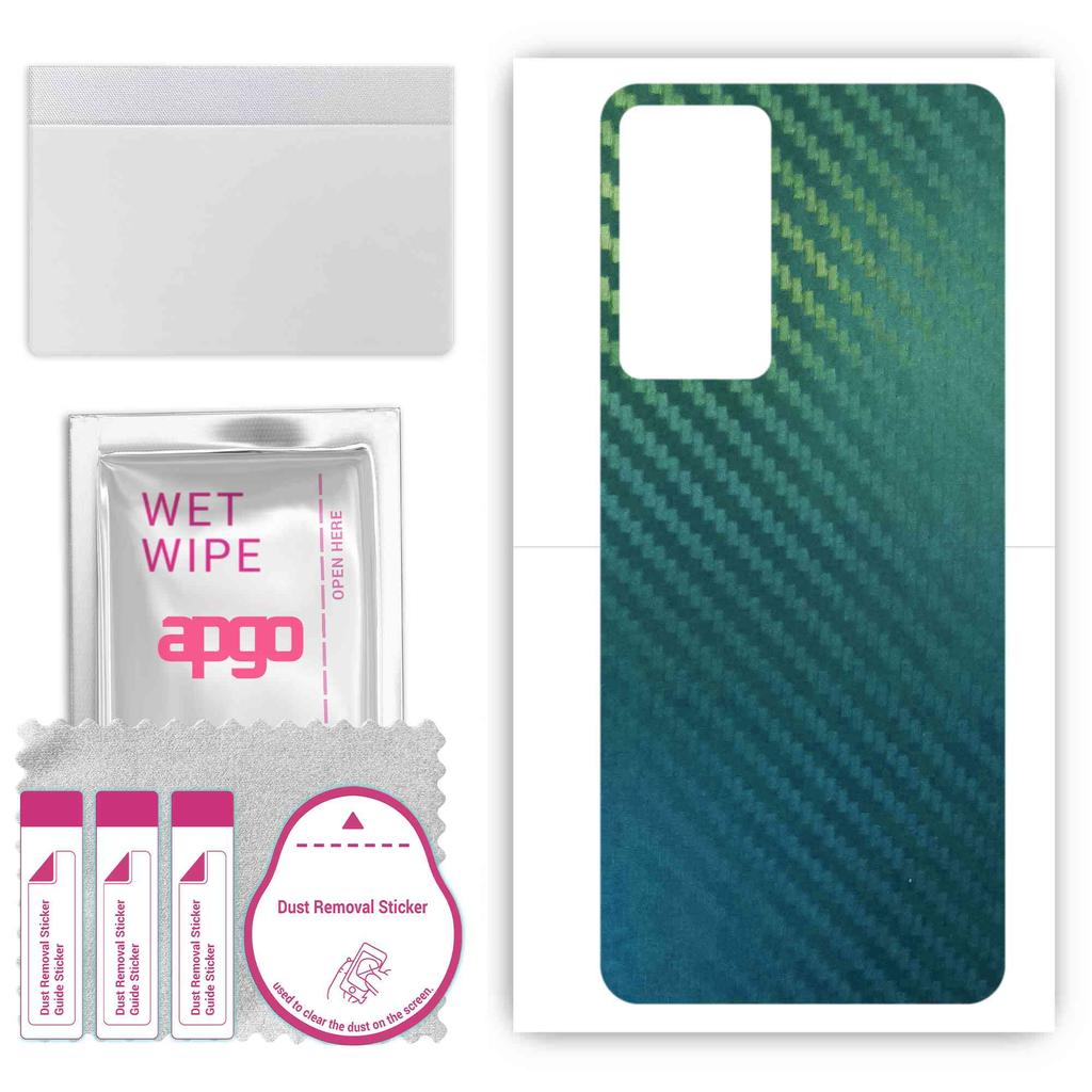apgo Protective Skin Sticker for the back compatible with Oppo F21s Pro, Wrap Film, Foil, Vinyl - Pattern Carbon Chameleon CAKA1