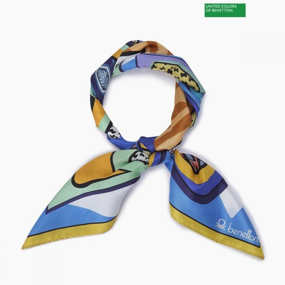 Benetton Маленький шелковый шарф с бабочкой Bcmfa4511