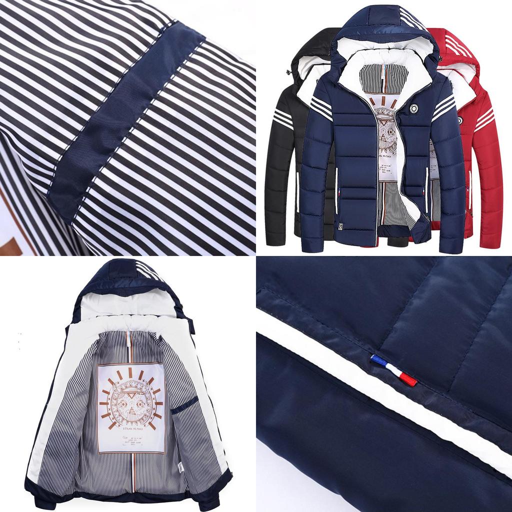 Мужская зимняя теплая хлопковая куртка, лыжная куртка, толстое пуховое пальто с капюшоном, стильная и универсальная