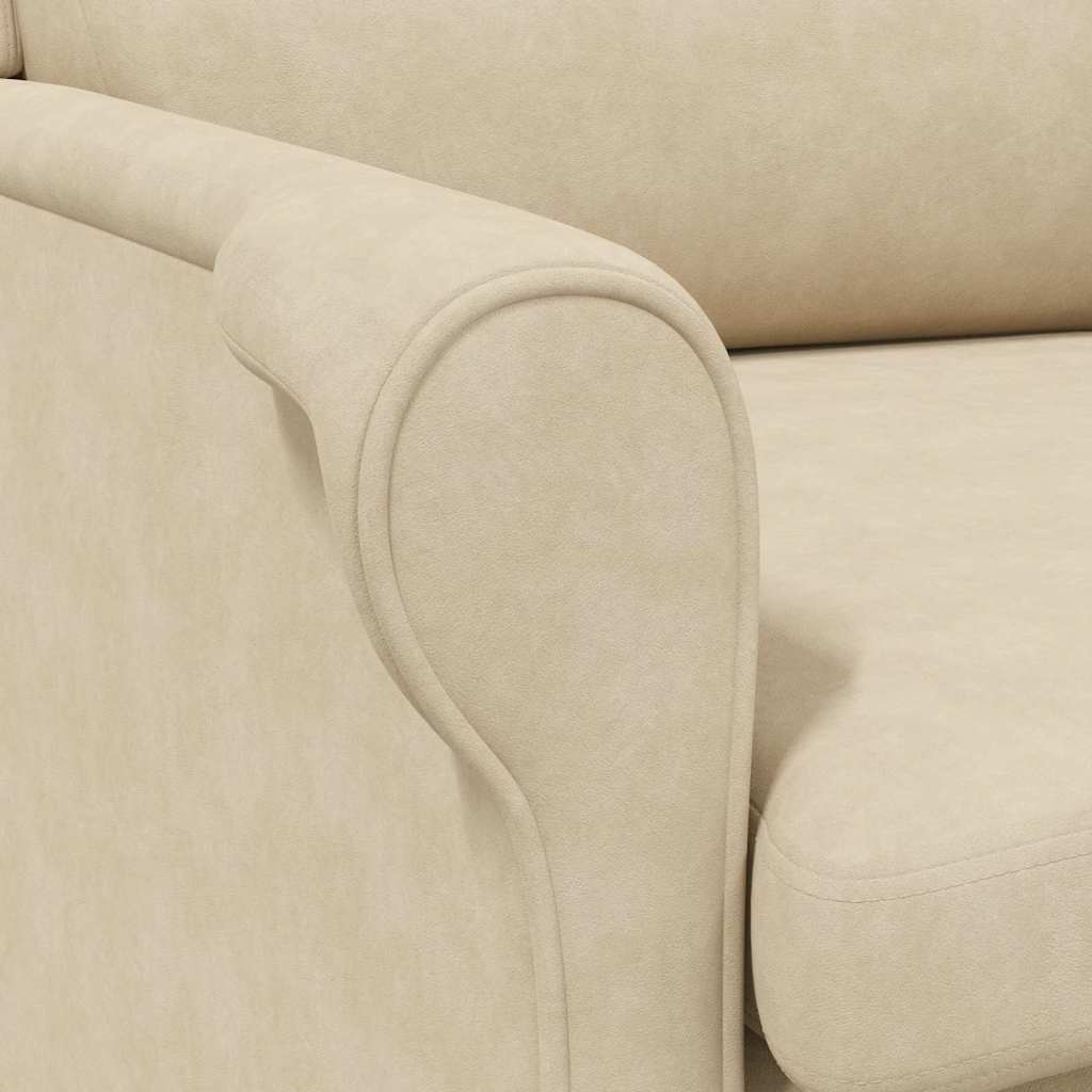 Armchair Cream 76 x 94 x 102 cm Microfiber
