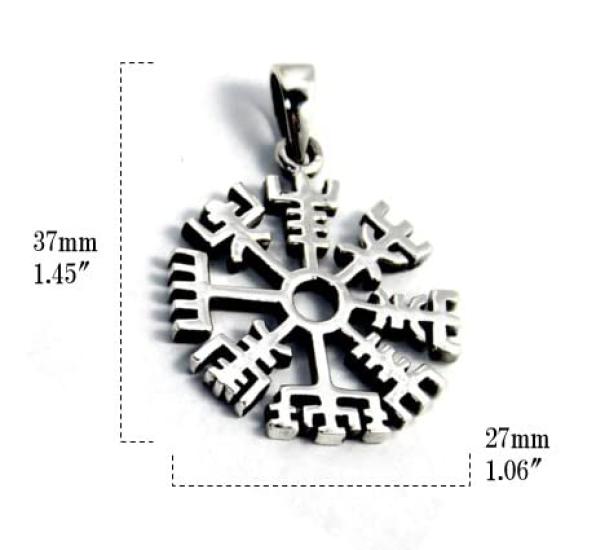 Vegvisir Viking Rune Nordic Compass Серебряный компас 925 пробы Подвеска Подвеска Верх